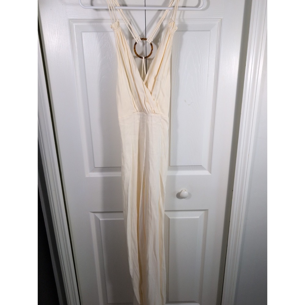 ZARA BEIGE ‎ CREAM JUMPSUIT SIZE XS
